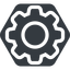 Normal, solid, hexagon, setting, config, gear, wheel, settings, cog icon