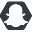 Normal, solid, hexagon, logo, brand, social, network, chat, snapshat-solid, snapchat, snap icon