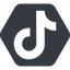 Normal, solid, hexagon, brand, social, network, tiktok, tik, tok, tik-tok, tiktok-solid icon