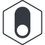 Thin, line, left, solid, hexagon, setting, apple, on, off, ios, switch, button, radio, switch-solid icon
