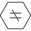 Thin, line, hexagon, sign, not, horizontal, mirror, symbol, math, mathematics, inequality, mathematical, equal, not-equal, different, not-equal-thin, maths icon
