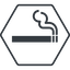 Thin, line, hexagon, dot, pictogram, dot-50, smoking, cigarette, cigar, dot-smoking icon