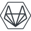 Thin, line, hexagon, brand, social, network, brands, repo, gitlab, gitlab-alt, wolf icon