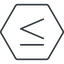 Thin, line, hexagon, symbol, less, math, mathematics, greater, than, greater-than, less-than, greater-than-equal, less-than-equal, comparison, inequality, mathematical, smaller, bigger, less-than-equal-thin, equal, maths icon