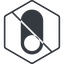 Thin, line, left, solid, hexagon, horizontal, mirror, setting, prohibited, apple, on, off, ios, switch, button, radio, switch-solid icon