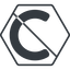 Thin, line, right, hexagon, prohibited, copy, law, copyright, lience, c, copyright-solid icon