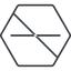 Thin, line, up, hexagon, minus, remove, sub, substract, prohibited, collapse, minus-thin, -, less icon