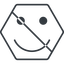 Thin, line, hexagon, prohibited, smiley, happy, emoji, smiley-happy-thin icon