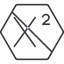 Thin, line, hexagon, prohibited, text, editor, superscript, superscript-thin icon