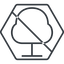 Thin, line, hexagon, prohibited, tree, forest, tree-thin icon