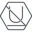 Thin, line, hexagon, prohibited, text, type, editor, font, typography, font-style, underline, underlined, underline-thin icon