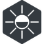Thin, right, solid, hexagon, horizontal, mirror, star, light, brightness, luminosity, intensity, brilliance, lighter, darker, dark, mode, Illumination, sun, shine, flash, ray, brightness-thin, brightness-thin-half, brightness-half icon
