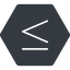 Thin, solid, hexagon, symbol, less, math, mathematics, greater, than, greater-than, less-than, greater-than-equal, less-than-equal, comparison, inequality, mathematical, smaller, bigger, less-than-equal-thin, equal, maths icon