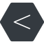 Thin, solid, hexagon, symbol, less, math, mathematics, greater, than, greater-than, less-than, comparison, inequality, mathematical, smaller, bigger, less-than-thin, maths icon