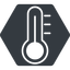 Thin, hexagon, temperature, thermometer, heat, high, hot, thermometer-high, thermometer-high-thin icon