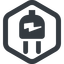 Line, right, wide, hexagon, horizontal, mirror, electricity, plug, charge, charger, electric, electrics, electrical, plug-alt icon