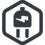 Line, right, wide, hexagon, electricity, plug, charge, charger, electric, electrics, electrical, plug-alt icon