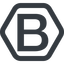 Line, wide, hexagon, logo, brand, bootstrap, b, letter, bootstrap-b icon