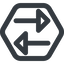 Line, up, wide, hexagon, arrow, update, change, switch, select, revert, double, double-arrow, change-wide icon