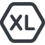 Line, wide, hexagon, extra, size, large, xl, extra-large icon