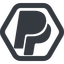 Line, wide, hexagon, logo, brand, paypal, online, payment, paypal-logo icon