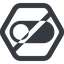 Line, down, wide, solid, hexagon, horizontal, mirror, setting, prohibited, apple, on, off, ios, switch, button, radio, switch-solid icon