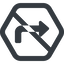 Line, down, wide, hexagon, sign, confirm, arrow, prohibited, key, submit, send, return, enter, return-sign-solid, return-sign icon