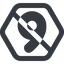 Line, down, wide, hexagon, prohibited, number, font, digit, 6, six, six-wide, 9, nine icon