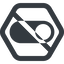 Line, down, wide, solid, hexagon, setting, prohibited, apple, on, off, ios, switch, button, radio, switch-solid icon