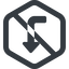 Line, left, wide, hexagon, sign, confirm, horizontal, mirror, arrow, prohibited, key, submit, send, return, enter, return-sign-solid, return-sign icon