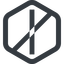 Line, right, wide, hexagon, minus, remove, sub, substract, prohibited, collapse, minus-wide, -, less icon