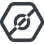 Line, wide, circle, hexagon, horizontal, mirror, prohibited, dot, round, dot-wide icon