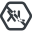 Line, wide, hexagon, extra, size, large, xl, prohibited, extra-large icon