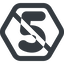 Line, wide, hexagon, prohibited, number, font, digit, five, five-wide, 5 icon