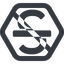 Line, wide, hexagon, prohibited, text, type, editor, font, typography, font-style, strikethrough, strike, strikethrough-solid icon