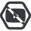 Line, wide, hexagon, logo, brand, social, youtube, video, channel, youtuber, prohibited icon