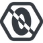 Line, normal, wide, hexagon, prohibited, number, font, digit, zero, nul, zero-wide icon