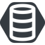 Wide, solid, hexagon, mysql, sql, database, db, storage, barrel, database-wide icon
