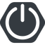 Wide, solid, hexagon, power, on, off, turn-on, turn-off, power-wide icon