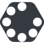 Up, wide, solid, hexagon, spinner, spin, wait, load, loading, spinner-wide, loader icon