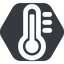 Wide, solid, hexagon, temperature, thermometer, heat, high, hot, thermometer-high, thermometer-high-wide icon