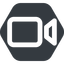 Up, wide, solid, hexagon, youtube, video, camera, film, movie, videocamera, videocamera-wide icon