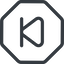 Line, down, normal, octagon, video, play, forward, backward, mp3, player, pause, step, forward-step icon