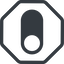 Line, left, normal, solid, octagon, setting, apple, on, off, ios, switch, button, radio, switch-solid icon