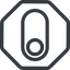 Line, left, normal, octagon, setting, apple, on, off, ios, switch, button, radio icon