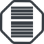 Line, right, normal, octagon, barcode icon