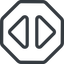Line, right, normal, octagon, order, sort icon