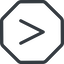 Line, normal, octagon, horizontal, mirror, symbol, less, math, mathematics, greater, than, greater-than, less-than, comparison, inequality, mathematical, smaller, bigger, maths icon