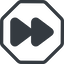 Line, up, normal, octagon, video, play, forward, backward, mp3, player, pause, forward-solid icon