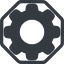 Line, normal, octagon, setting, config, gear, wheel, settings, cog, gear-wide, gear-solid icon